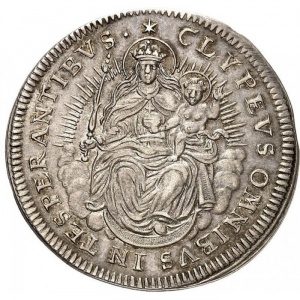 Реверс монеты Курфюршество Бавария, ½ талера, 1694, Герб на аверсе