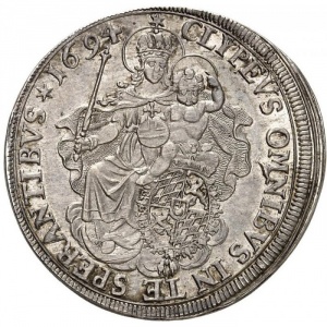 Реверс монеты Курфюршество Бавария, ½ талера, 1694, Бюст на аверсе