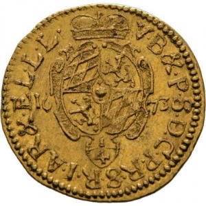 Реверс монеты Курфюршество Бавария, ¼ дуката, 1673