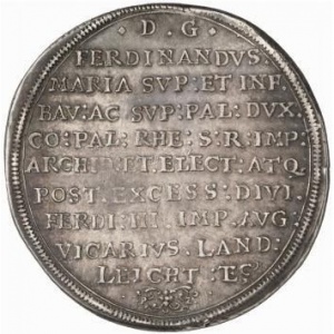 Аверс монеты Курфюршество Бавария, 1 талер, 1657