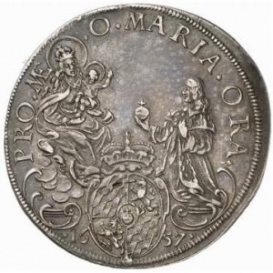 Реверс монеты Курфюршество Бавария, 1 талер, 1657