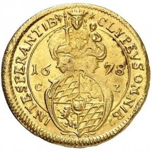 Реверс монеты Курфюршество Бавария, 1 гульден, 1674-1679