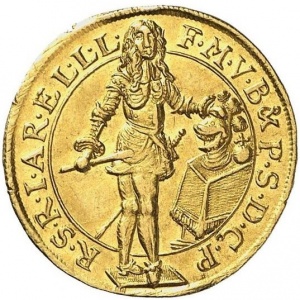 Аверс монеты Курфюршество Бавария, 1 дукат, 1676-1678