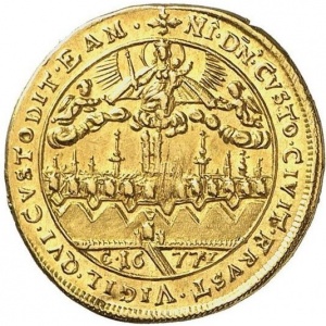 Реверс монеты Курфюршество Бавария, 1 дукат, 1676-1678