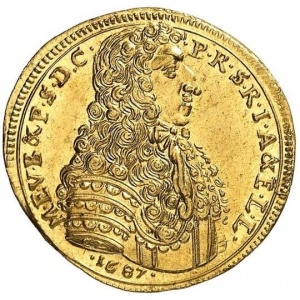 Аверс монеты Курфюршество Бавария, 1 дукат, 1687-1697