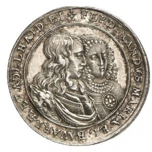 Аверс монеты Курфюршество Бавария, 3 дуката, 1652, Свадьба Фердинанда Марии и Адельхайды