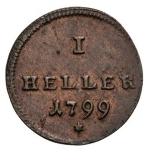 Реверс монеты Свободный город Аугсбург, 1 геллер, 1780-1801
