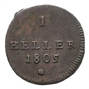 Реверс монеты Свободный город Аугсбург, 1 геллер, 1801-1805