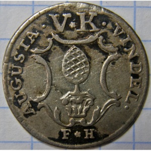 Аверс монеты Свободный город Аугсбург, 5 крейцеров, 1766