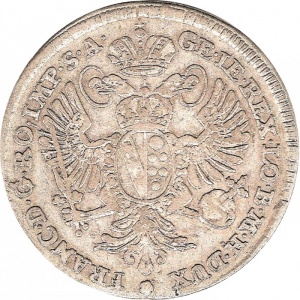 Реверс монеты Свободный город Аугсбург, 20 крейцеров, 1761-1765