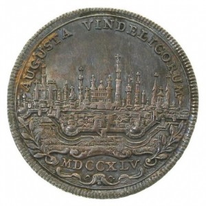 Аверс монеты Свободный город Аугсбург, ¼ талера, 1745