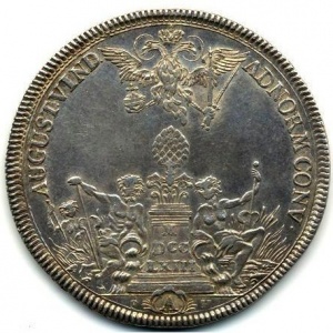 Реверс монеты Свободный город Аугсбург, 1 талер, 1763