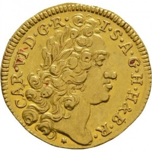 Реверс монеты Свободный город Аугсбург, ½ дуката, 1717