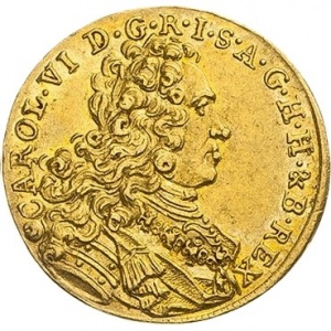 Аверс монеты Свободный город Аугсбург, 1 дукат, 1711-1715