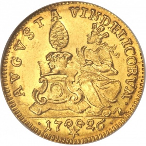 Аверс монеты Свободный город Аугсбург, 1 дукат, 1726