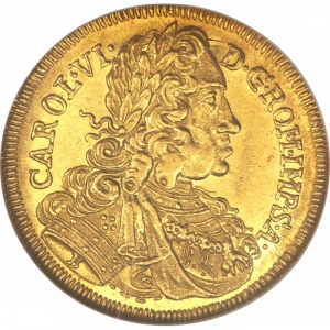 Реверс монеты Свободный город Аугсбург, 1 дукат, 1726