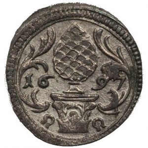 Аверс монеты Свободный город Аугсбург, ½ крейцера, 1697, Односторонняя монета