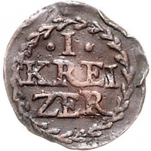 Реверс монеты Свободный город Аугсбург, 1 крейцер, 1622