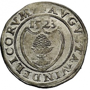 Аверс монеты Свободный город Аугсбург, 1 батцен, 1523-1533