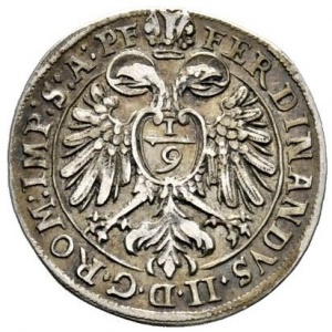 Реверс монеты Свободный город Аугсбург, ⅑ талера, 1623-1625