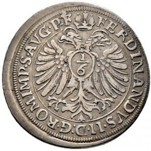 Реверс монеты Свободный город Аугсбург, ⅙ талера, 1623-1625