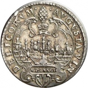 Аверс монеты Свободный город Аугсбург, ⅙ талера, 1627