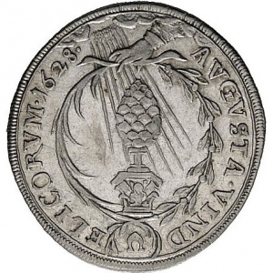 Аверс монеты Свободный город Аугсбург, ⅙ талера, 1628