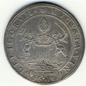Аверс монеты Свободный город Аугсбург, 1 талер, 1624-1625