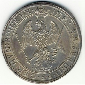 Реверс монеты Свободный город Аугсбург, 1 талер, 1624-1625