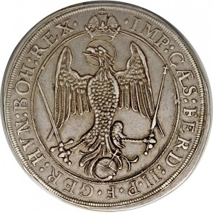 Реверс монеты Свободный город Аугсбург, 1 талер, 1627