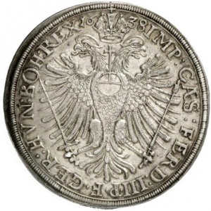 Реверс монеты Свободный город Аугсбург, 1 талер, 1638
