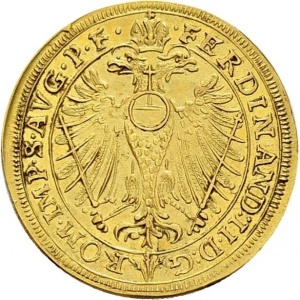 Реверс монеты Свободный город Аугсбург, 1 голдгульден, 1627-1628