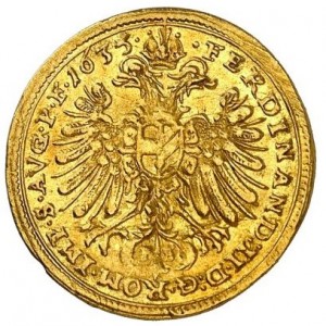 Реверс монеты Свободный город Аугсбург, 1 дукат, 1629-1637