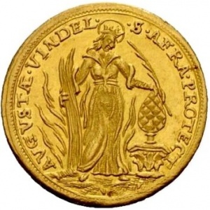 Аверс монеты Свободный город Аугсбург, 1 дукат, 1637-1642