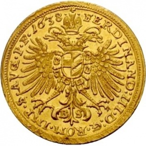 Реверс монеты Свободный город Аугсбург, 1 дукат, 1637-1642