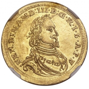 Реверс монеты Свободный город Аугсбург, 1 дукат, 1645-1657