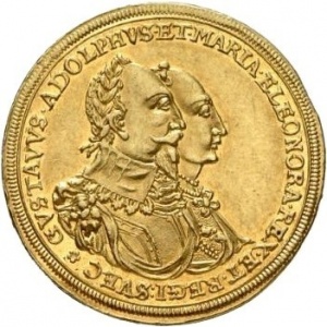 Аверс монеты Свободный город Аугсбург, 2 дуката, 1632