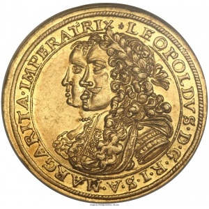 Реверс монеты Свободный город Аугсбург, 2 дуката, 1672