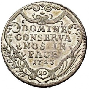 Реверс монеты Город Цюрих, 20 шиллингов, 1718-1768