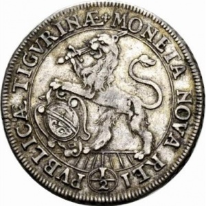 Аверс монеты Город Цюрих, ½ талера, 1709