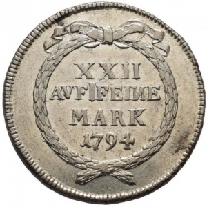 Реверс монеты Город Цюрих, ½ талера, 1783-1798