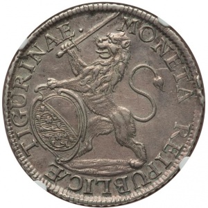 Аверс монеты Город Цюрих, 1 талер, 1729-1732, Один лев на аверсе, город на реверсе