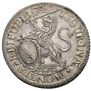 Аверс монеты Город Цюрих, 1 талер, 1734-1739, Один лев на аверсе, город на реверсе