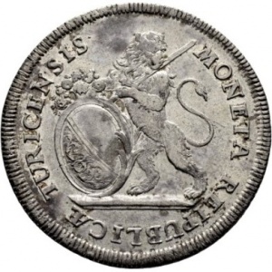 Аверс монеты Город Цюрих, 1 талер, 1773, На реверсе текст в картуше