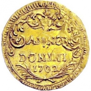 Реверс монеты Город Цюрих, ¼ дуката, 1702