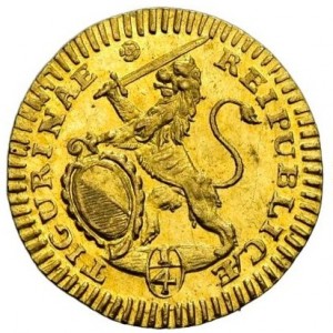 Аверс монеты Город Цюрих, ¼ дуката, 1718-1767