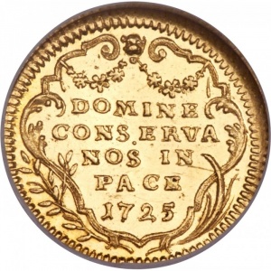 Реверс монеты Город Цюрих, ½ дуката, 1718-1767