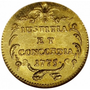 Реверс монеты Город Цюрих, 1 дукат, 1775