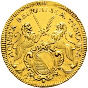 Аверс монеты Город Цюрих, 2 дуката, 1707-1716