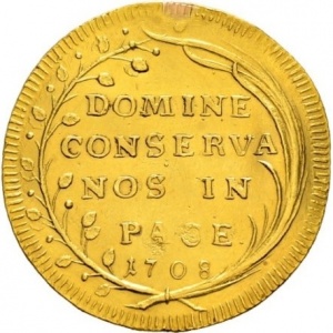 Реверс монеты Город Цюрих, 2 дуката, 1707-1716